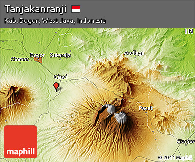 Physical 3D Map of Tanjakanranji