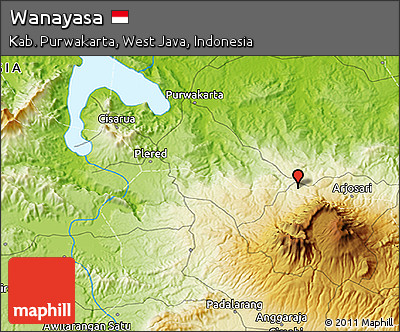 Physical 3D Map of Wanayasa