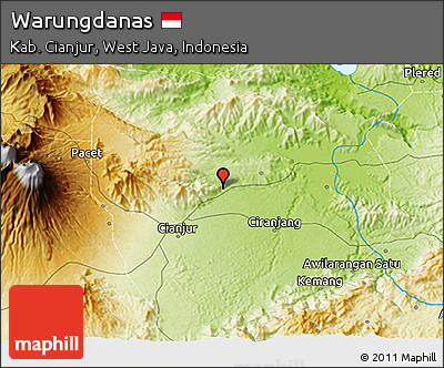 Physical 3D Map of Warungdanas