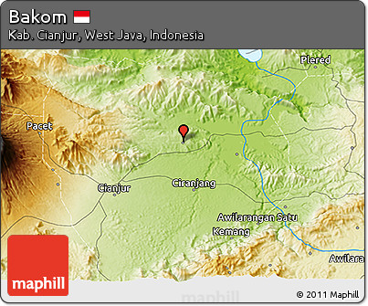 Physical 3D Map of Bakom