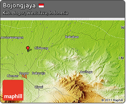 Physical 3D Map of Bojongjaya