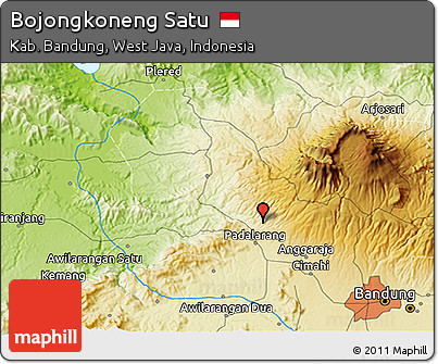 Physical 3D Map of Bojongkoneng Satu