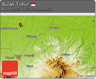 Physical 3D Map of Bulak Timur