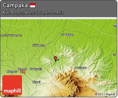 Physical 3D Map of Campaka