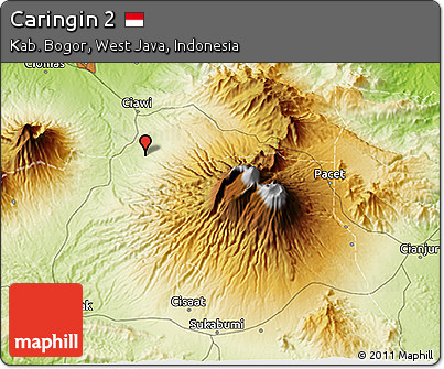 Physical 3D Map of Caringin 2