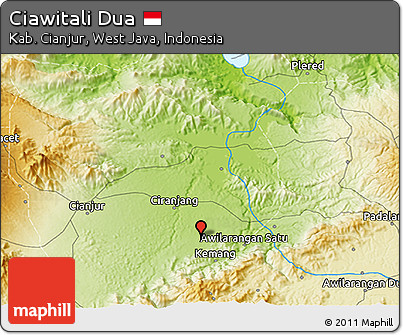 Physical 3D Map of Ciawitali Dua