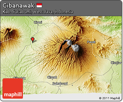 Physical 3D Map of Cibanawak