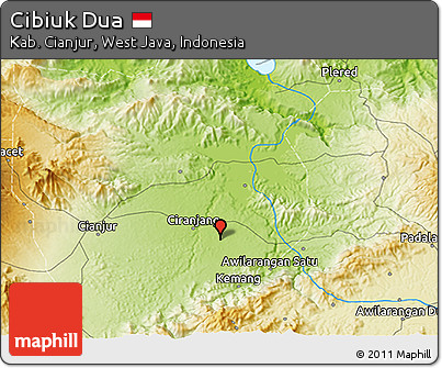 Physical 3D Map of Cibiuk Dua