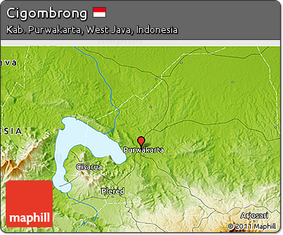 Physical 3D Map of Cigombrong