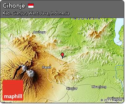 Physical 3D Map of Cihonje