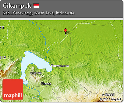 Physical 3D Map of Cikampek