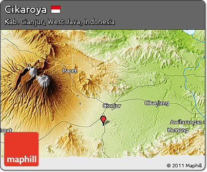 Physical 3D Map of Cikaroya