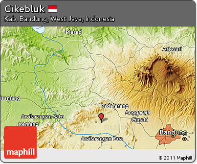 Physical 3D Map of Cikebluk