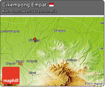 Physical 3D Map of Cikempong Empat