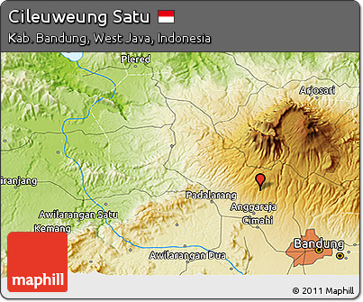 Physical 3D Map of Cileuweung Satu