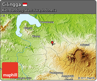 Physical 3D Map of Cilingga