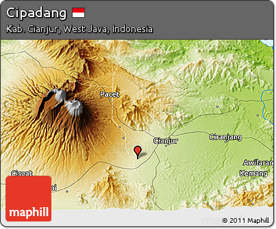 Physical 3D Map of Cipadang
