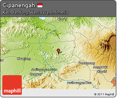 Physical 3D Map of Cipanengah