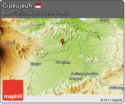 Physical 3D Map of Cipeujeuh