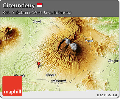 Physical 3D Map of Cireundeuy