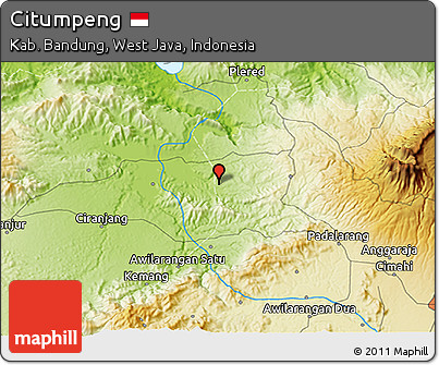Physical 3D Map of Citumpeng