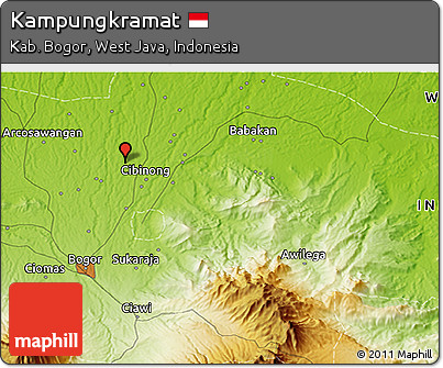 Physical 3D Map of Kampungkramat