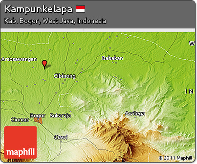 Physical 3D Map of Kampunkelapa
