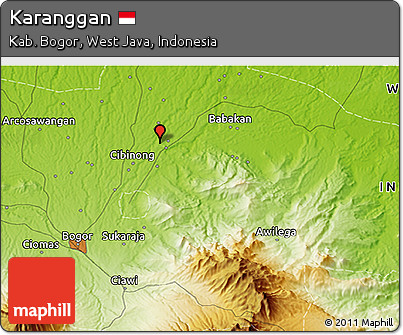 Physical 3D Map of Karanggan
