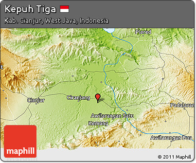 Physical 3D Map of Kepuh Tiga