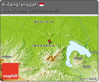 Physical 3D Map of Kidangranggah