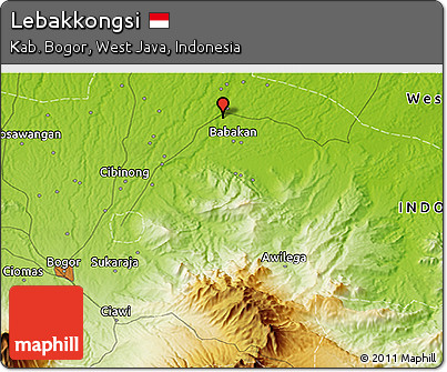 Physical 3D Map of Lebakkongsi