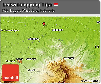 Physical 3D Map of Leuwinanggung Tiga