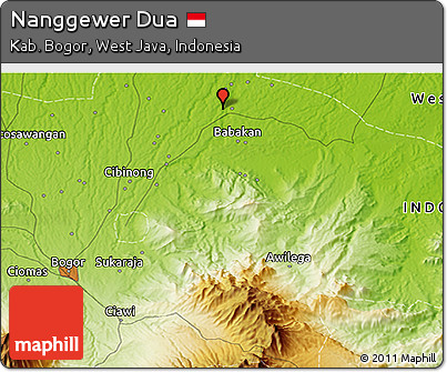 Physical 3D Map of Nanggewer Dua