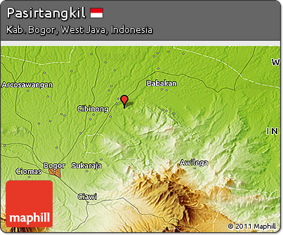 Physical 3D Map of Pasirtangkil