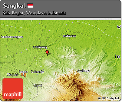 Physical 3D Map of Sangkal