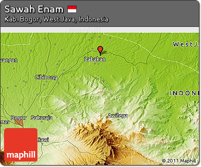 Physical 3D Map of Sawah Enam