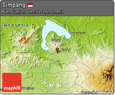 Physical 3D Map of Simpang