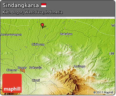 Physical 3D Map of Sindangkarsa