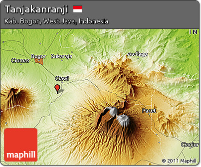 Physical 3D Map of Tanjakanranji