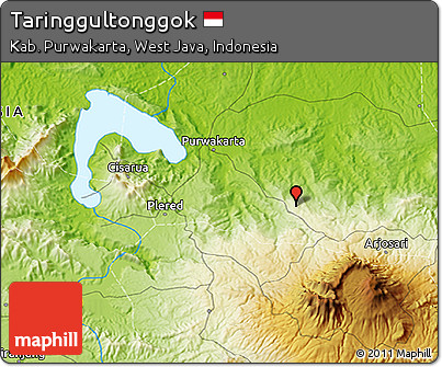 Physical 3D Map of Taringgultonggok