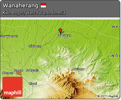 Physical 3D Map of Wanaherang