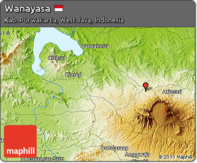 Physical 3D Map of Wanayasa