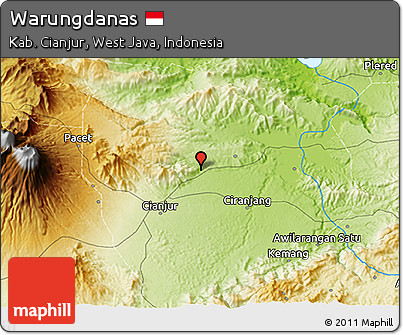 Physical 3D Map of Warungdanas
