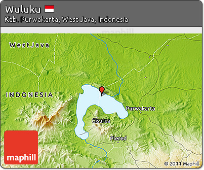 Physical 3D Map of Wuluku