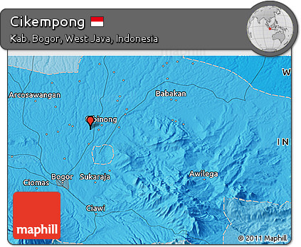 Political 3D Map of Cikempong