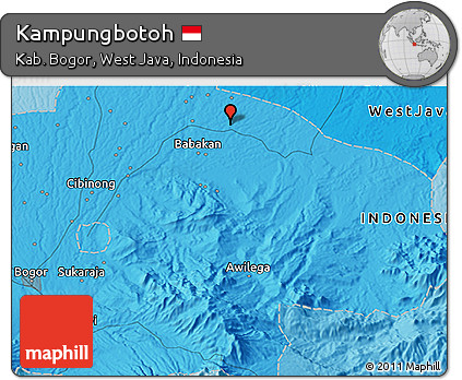 Political 3D Map of Kampungbotoh