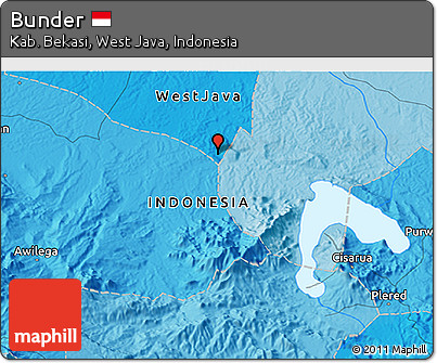 Political 3D Map of Bunder