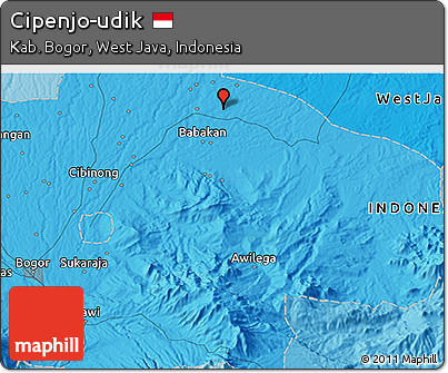 Political 3D Map of Cipenjo-udik