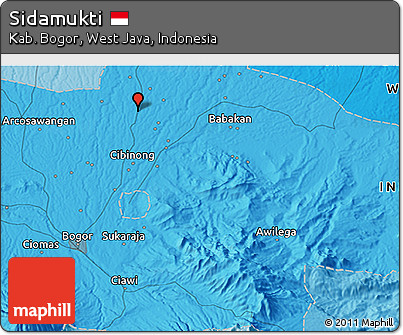 Political 3D Map of Sidamukti