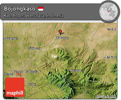 Satellite 3D Map of Bojongkaso